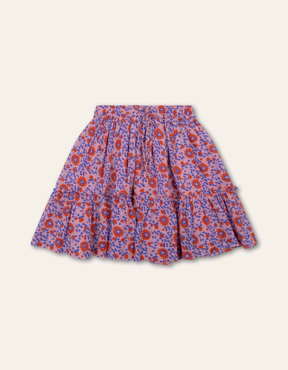 NEW OILILY girl's sunder aop floral jaipur garden skirt in pink